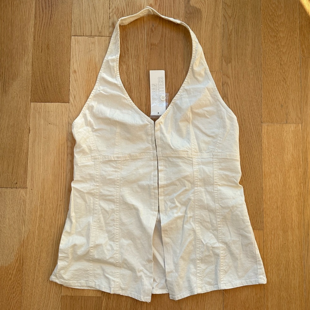 NWT Urban Outfitters Linen Halter Vest